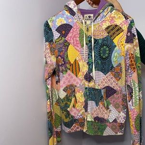 Lucky Brand mosaic zip up hoodie